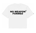No Weapon Formed White Black Tee