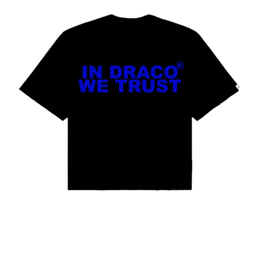 In Draco We Trust Black & Blue Tee
