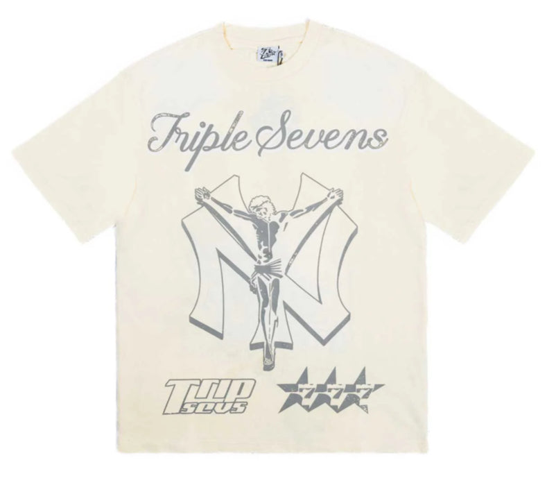 Triple Sevens NY Savior Tee Cream