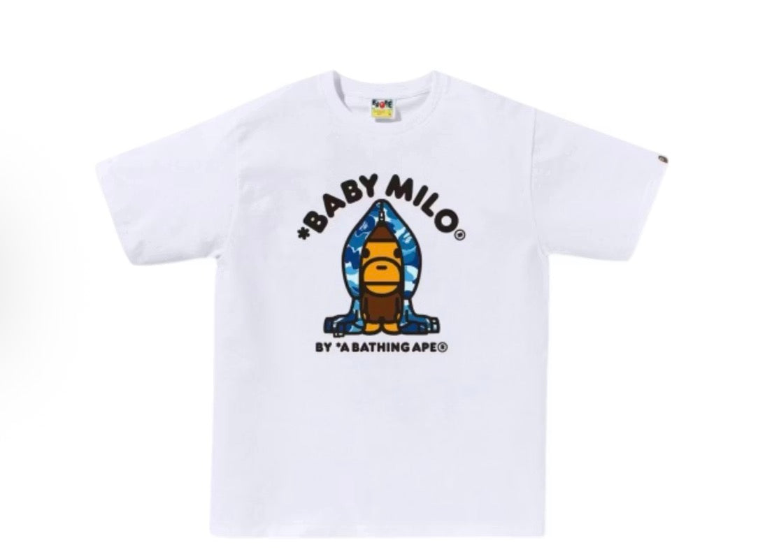 BAPE Abc Blue Camo Baby Milo Hoodie Tee