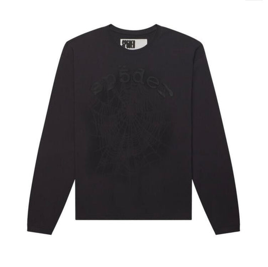 Sp5der Distressed OG Web V2 Long-Sleeve 'Granite