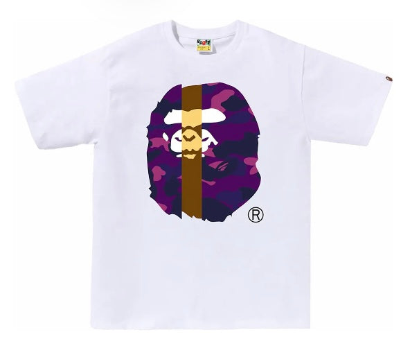 BAPE Color Camo Transform Big Ape Head Tee
White/Purple