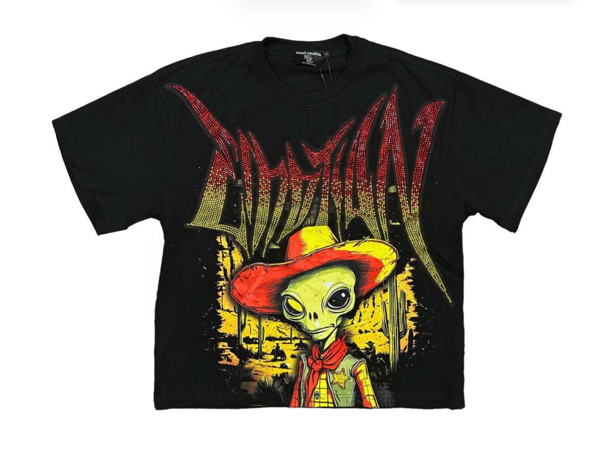 Mixed Emotions Ranger Alien Rhinestone Tee