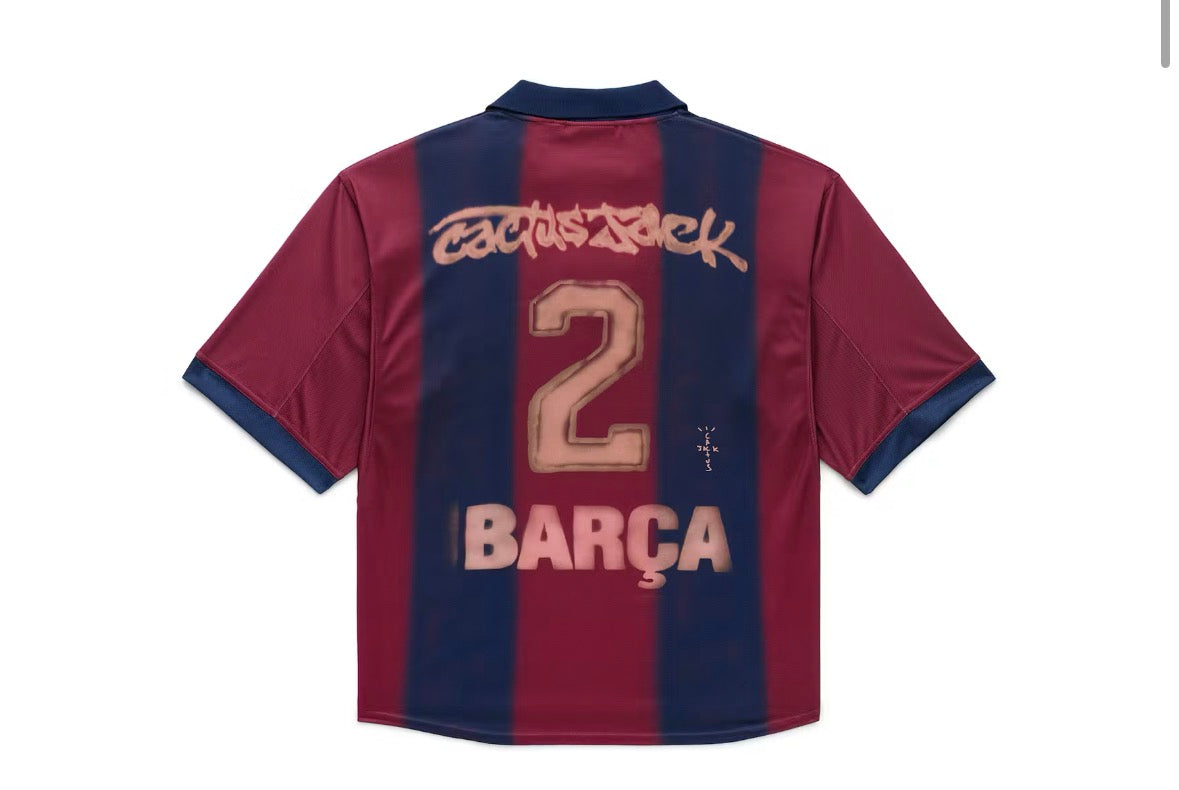 Travis Scott X Nike X FC Barcelona Retro 2000/01 Home Skeleton Jersey