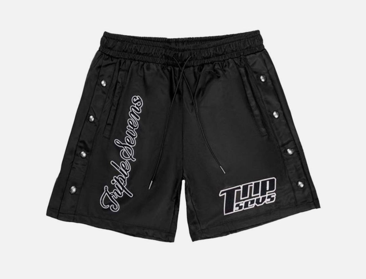 Triple 7’s Button Up Nylon Shorts