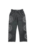 Mixed Emotions Eclipse Grey Acid Wash Rhinestone Sweatpants