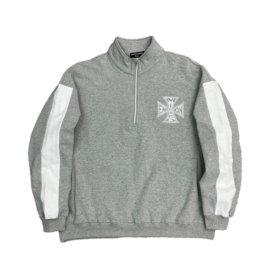 Mixed Emotions Grey Quarter Hoodie