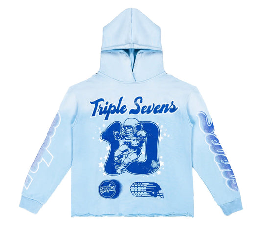 Triple Sevens All Star Football Hoodie Baby Blue