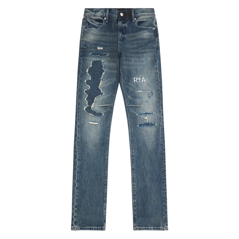 RTA Olivier Distressed Medium Stone Denim
