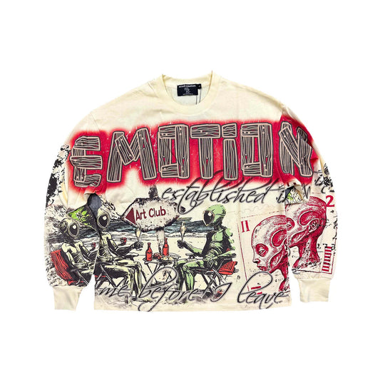 Mixed emotions Cream Art Club Long Sleeve