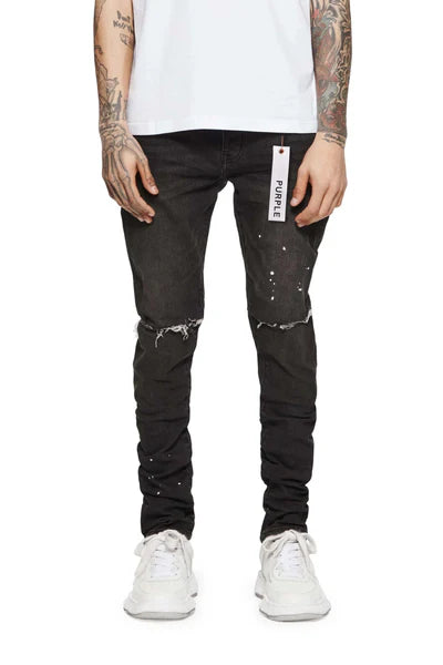 Purple Black Overspray Jeans