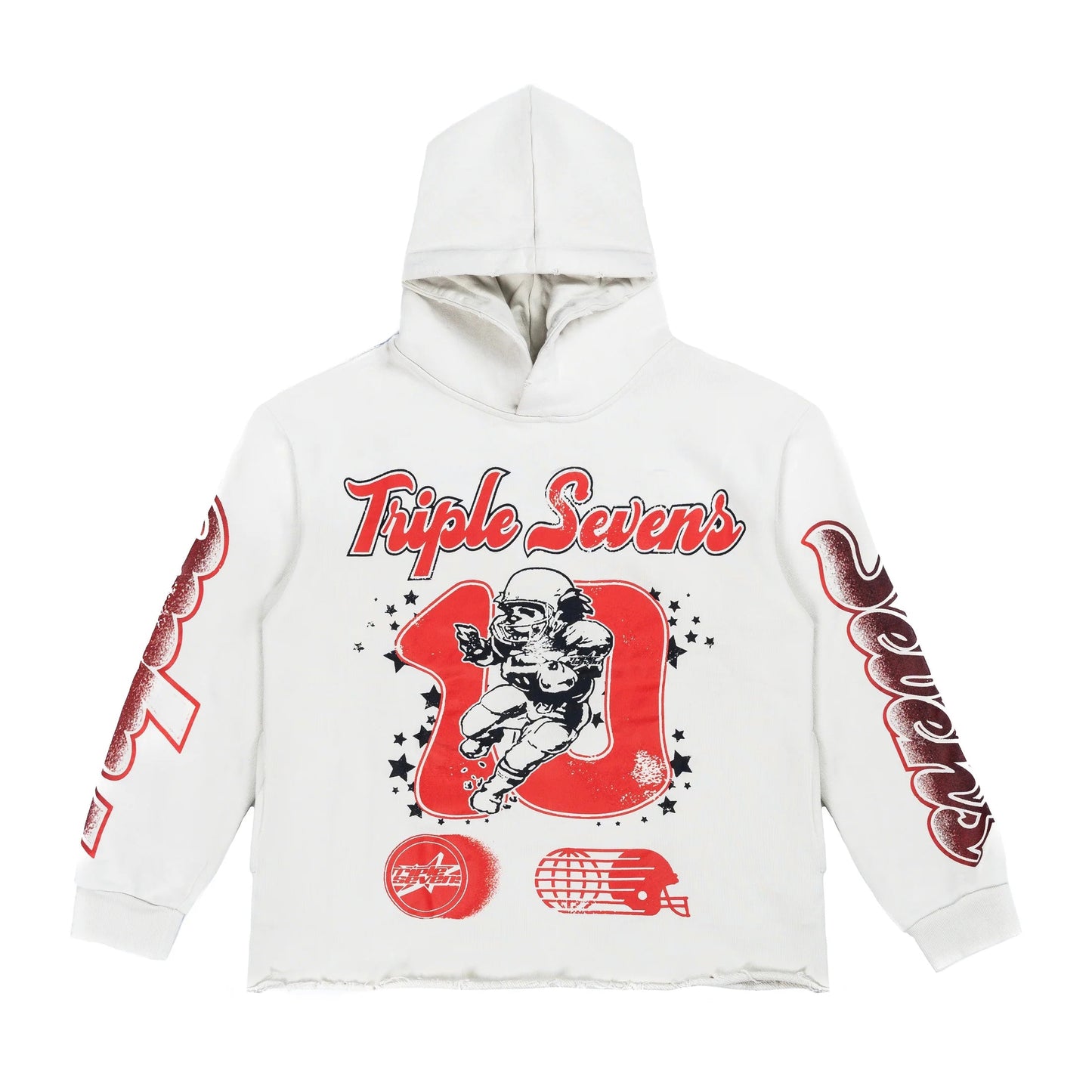 Triple 7’s All Star Football Hoodie White