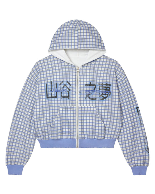 Vale Forever Reverso Thermal Zip Up Hoodie Blue