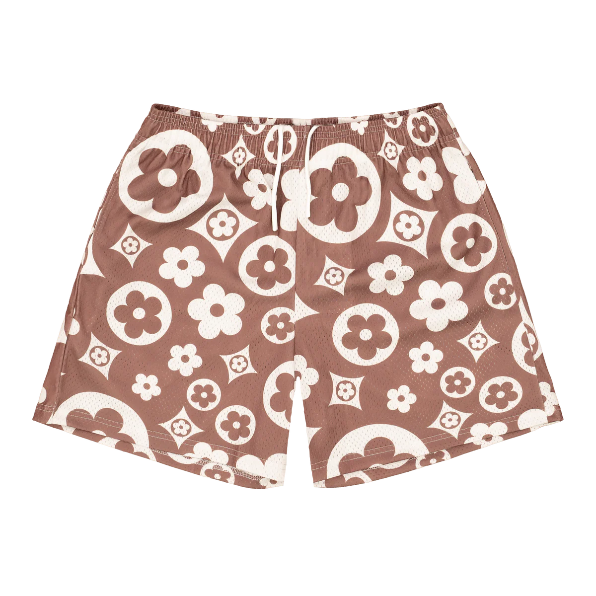 Bravest Studios Brown Flower Shorts
