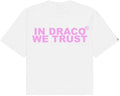 In Draco We Trust Pink White Tee
