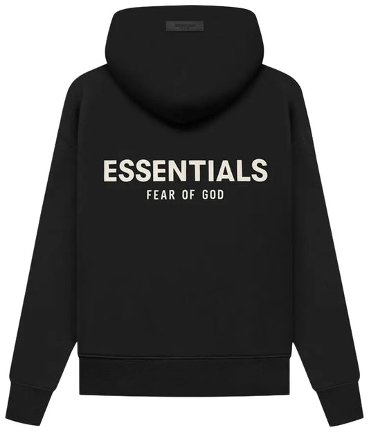 Kids Fear of God Essentials (SS22) Stretch Limo Hoodie / Black White