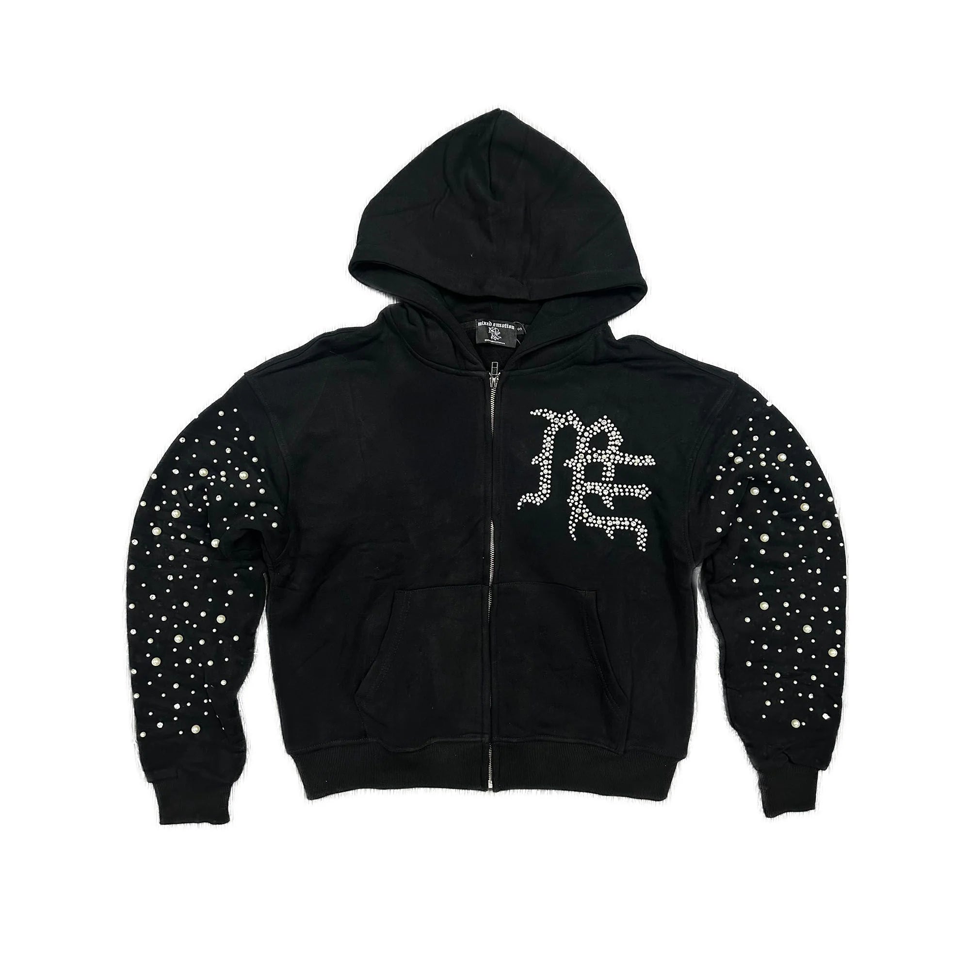 Mixed Emotions Pearl Zip Up Hoodie