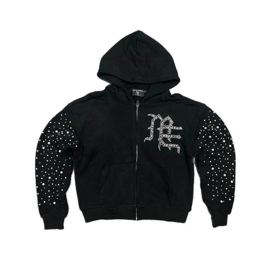 Mixed Emotions Pearl Zip Up Hoodie