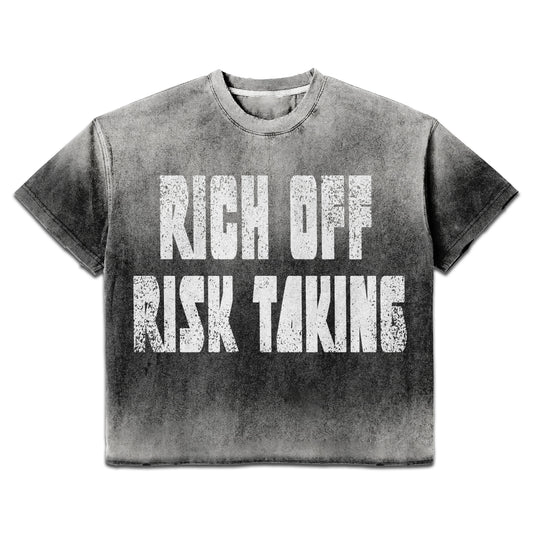 Prestige Rich Off Risk Taking Black Tee
