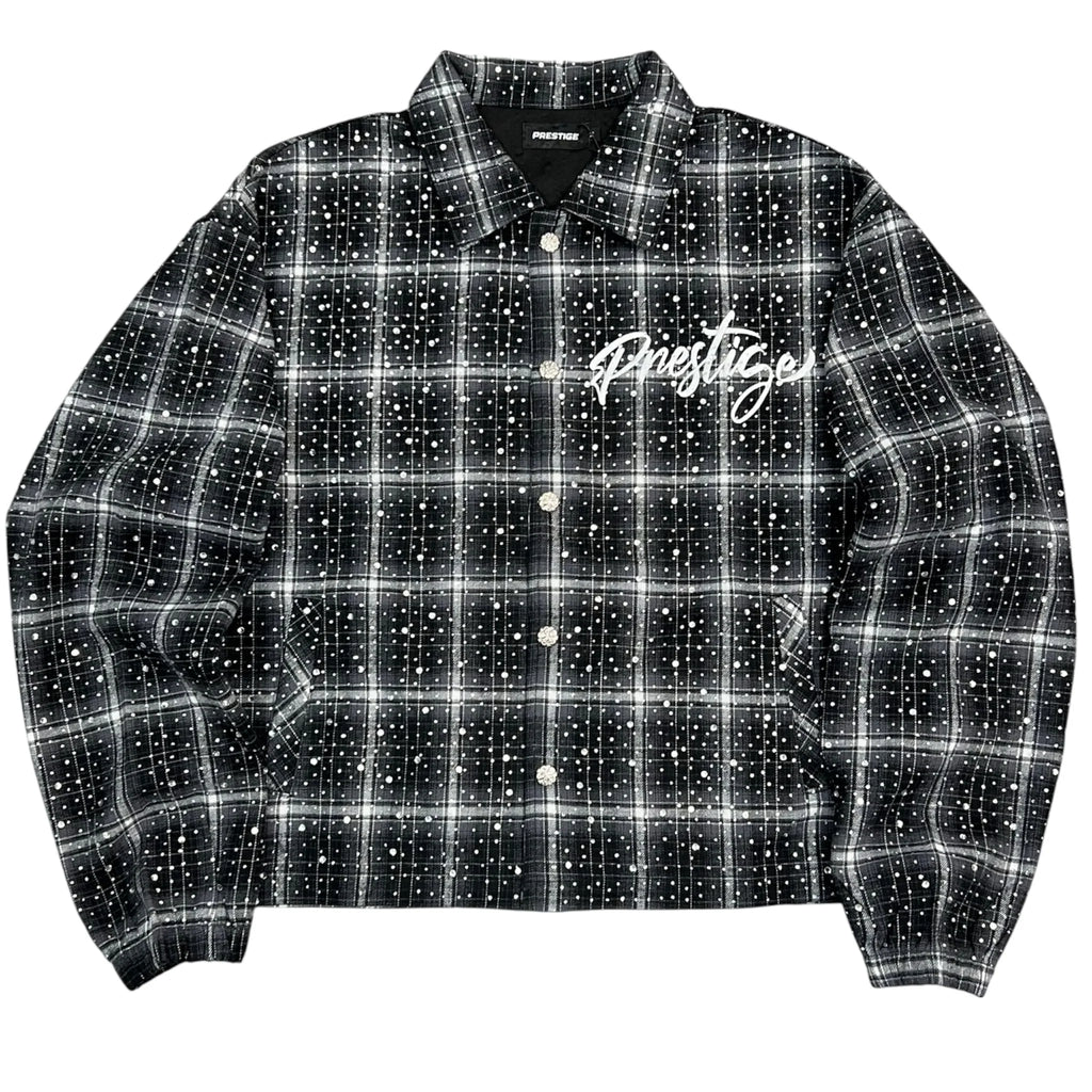 Prestige Black Rhinestone Flannel