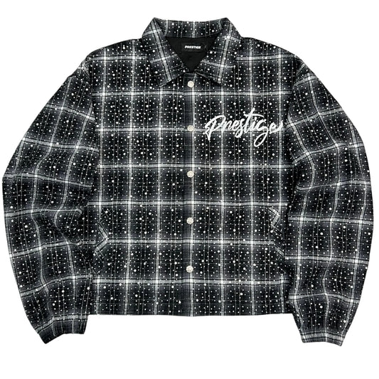Prestige Black Rhinestone Flannel
