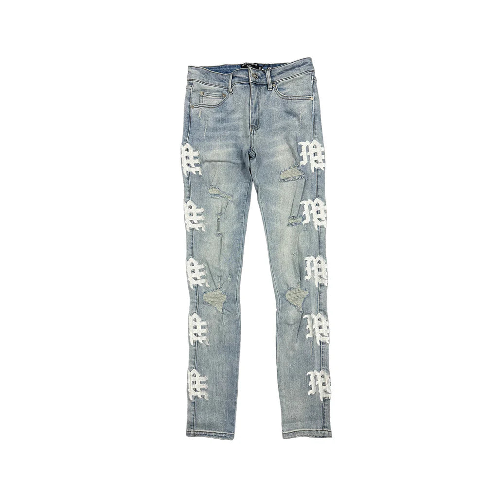 Mixed Emotions Sea Monogram Denim Jeans