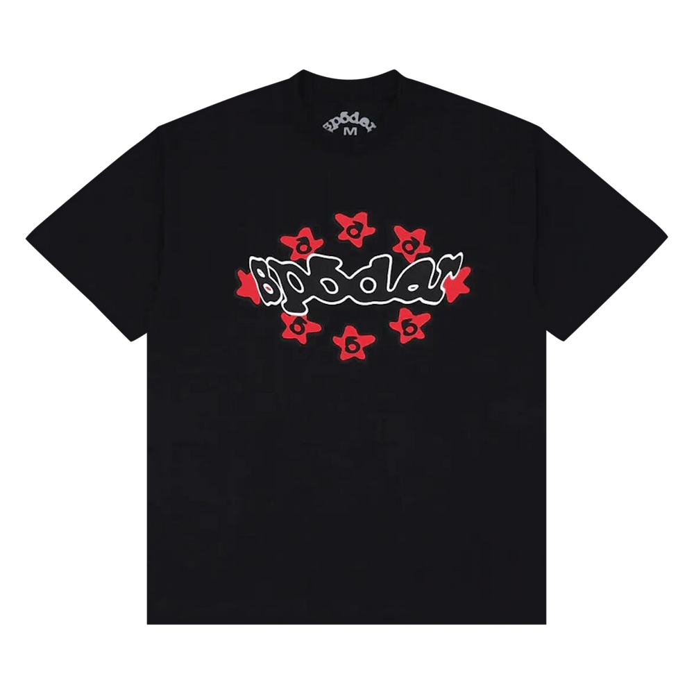 Sp5der Warped Tee Black Red