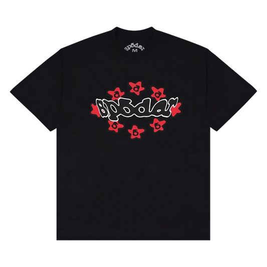 Sp5der Warped Tee Black Red