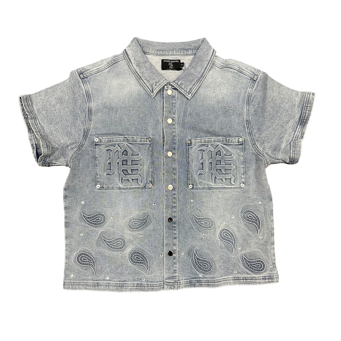 Mixed Emotions Paisley Denim Shirt