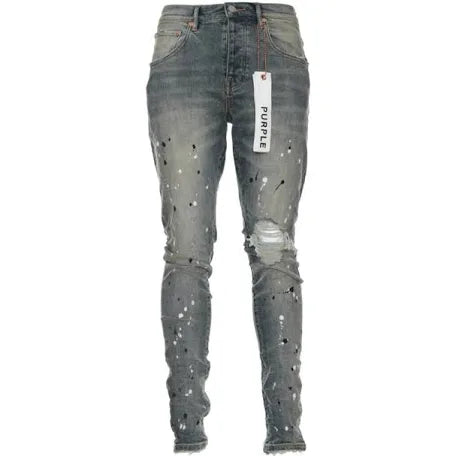 Purple Jeans Destroy Mid Indigo