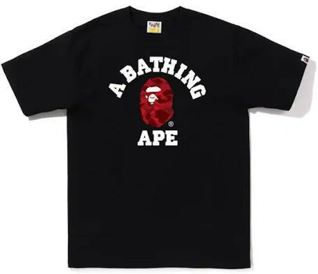 BAPE Color Camo College Tee (FW22) Black Red